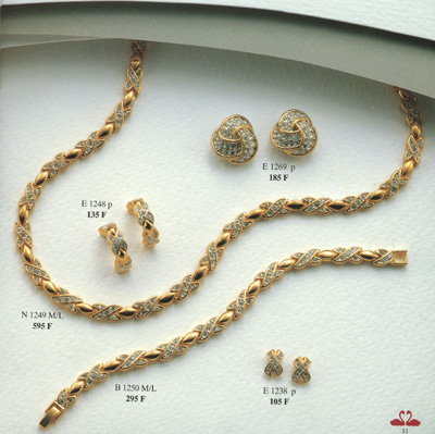 Серьги # E1269p; серьги # E1248p; колье # N1249M/L; браслет # N1250 M/L; серьги # E1238p